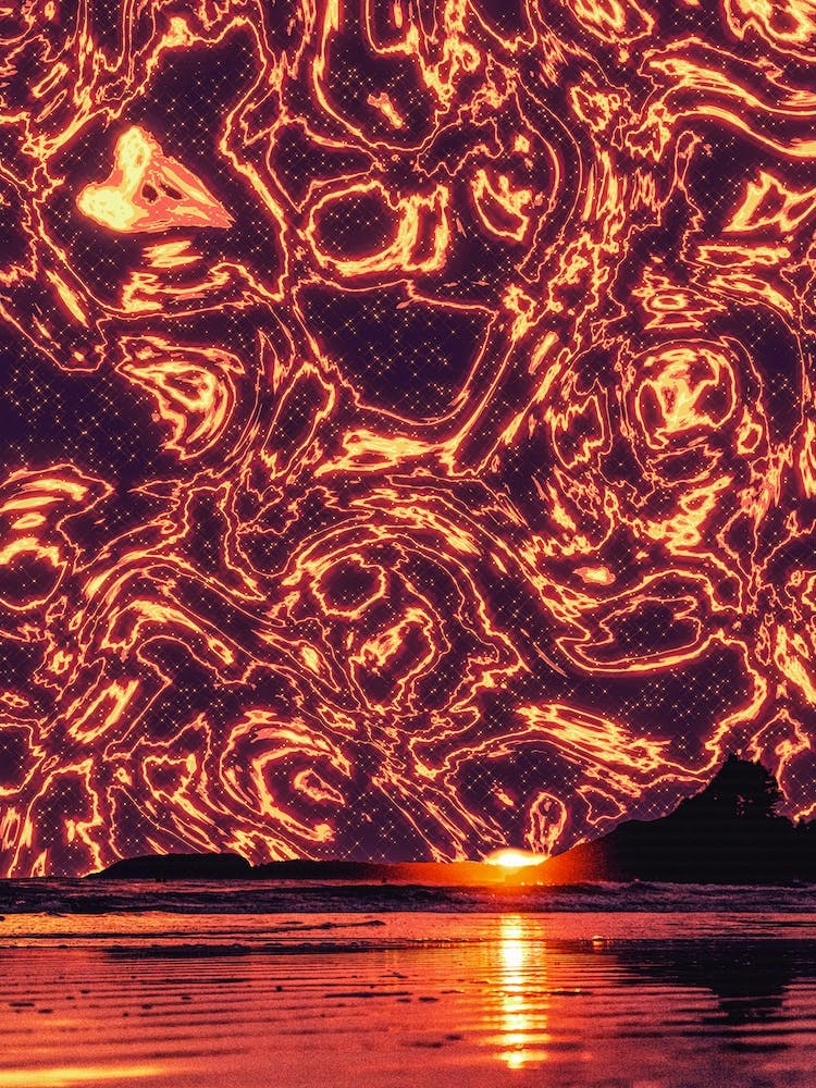 Abstract Night Sky Fantasy Collage