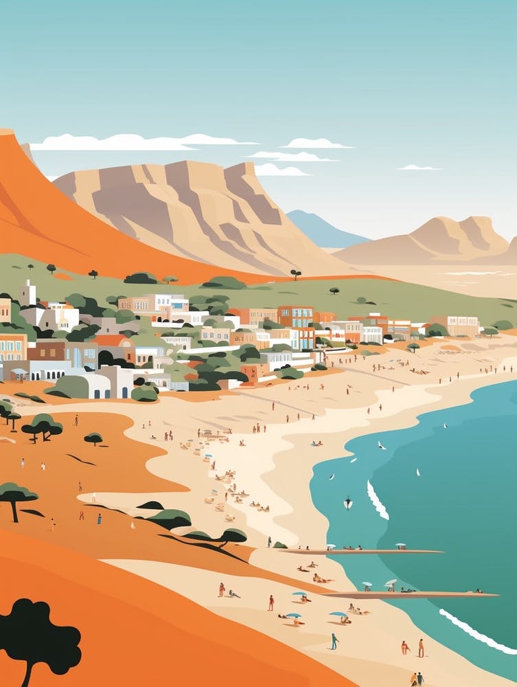 South Africa Travel Illustration
