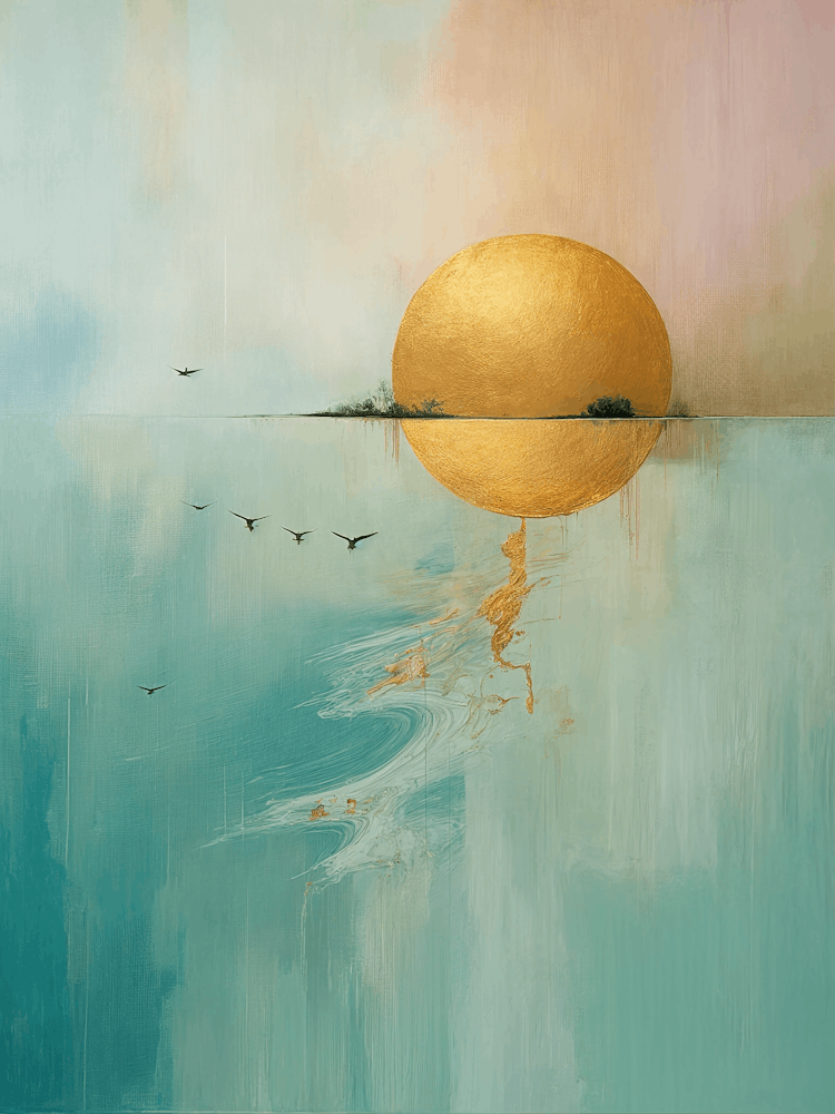 Sun Lake Reflections