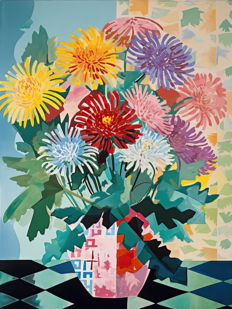 Chrysanthemums Flower Illustration 2