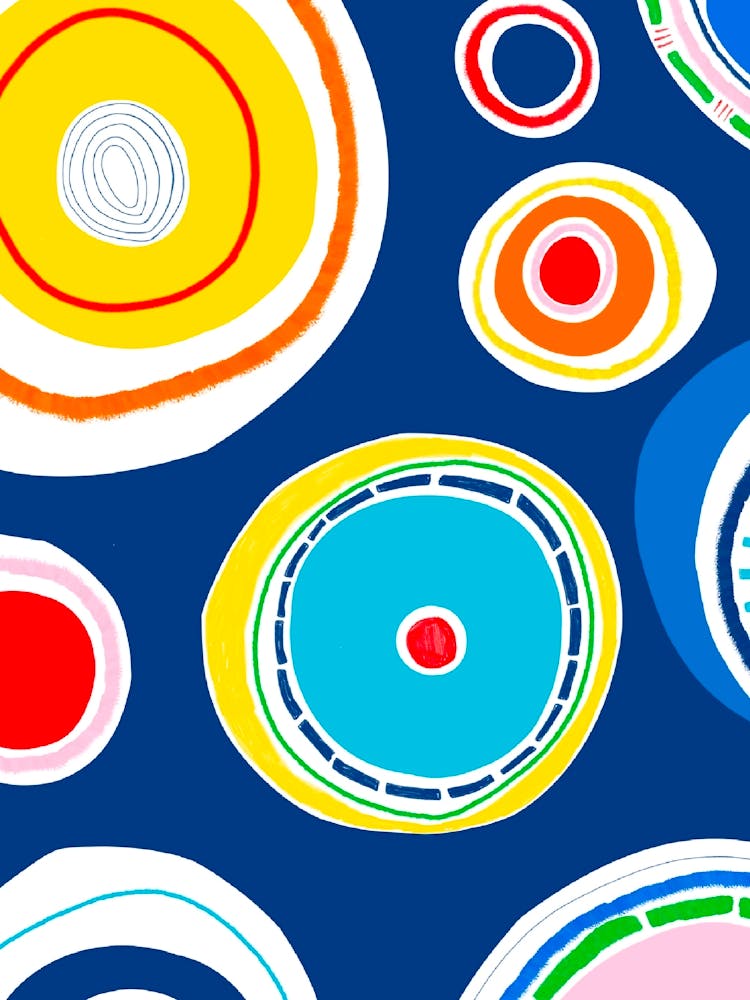 Abstract happy circles