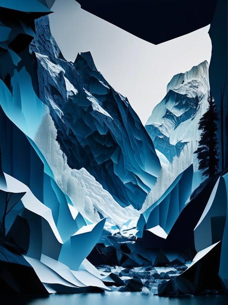 Jostedalsbreen National Park Norway Cut Out Paper 2