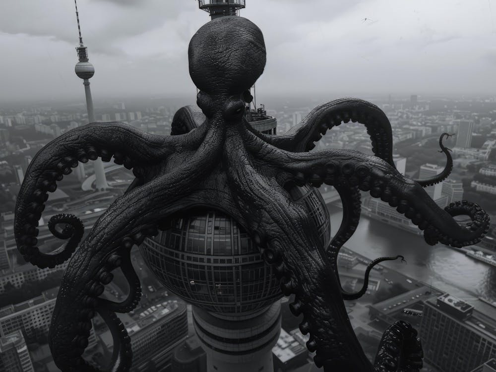 Octopus On Top Of A Building