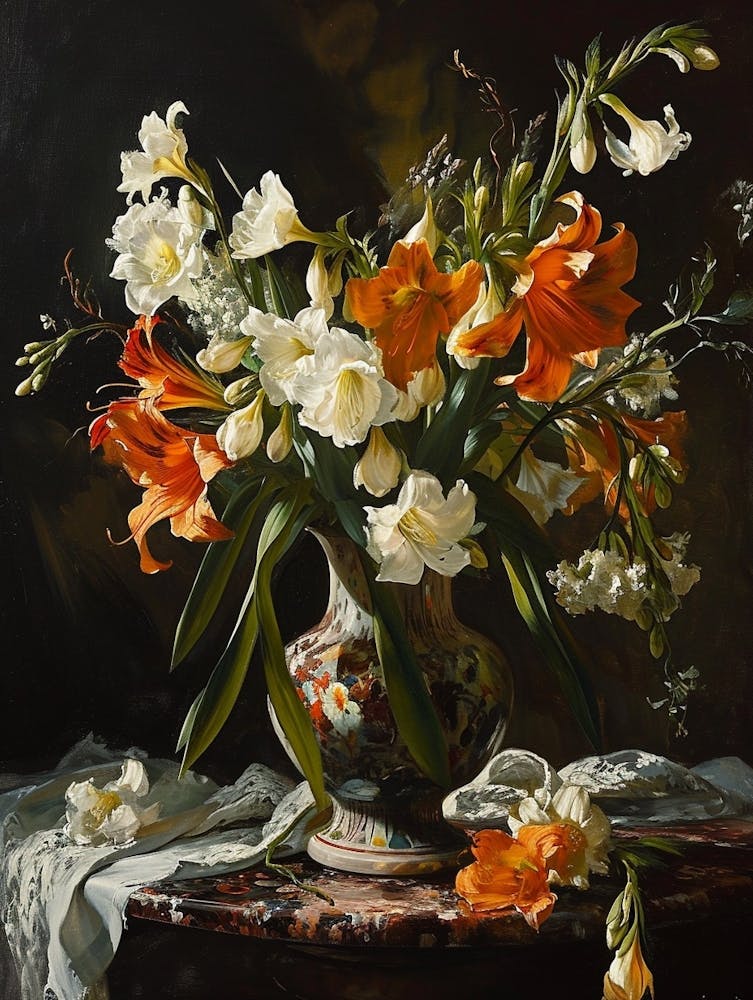 Baroque Floral Still Life Freesia 1