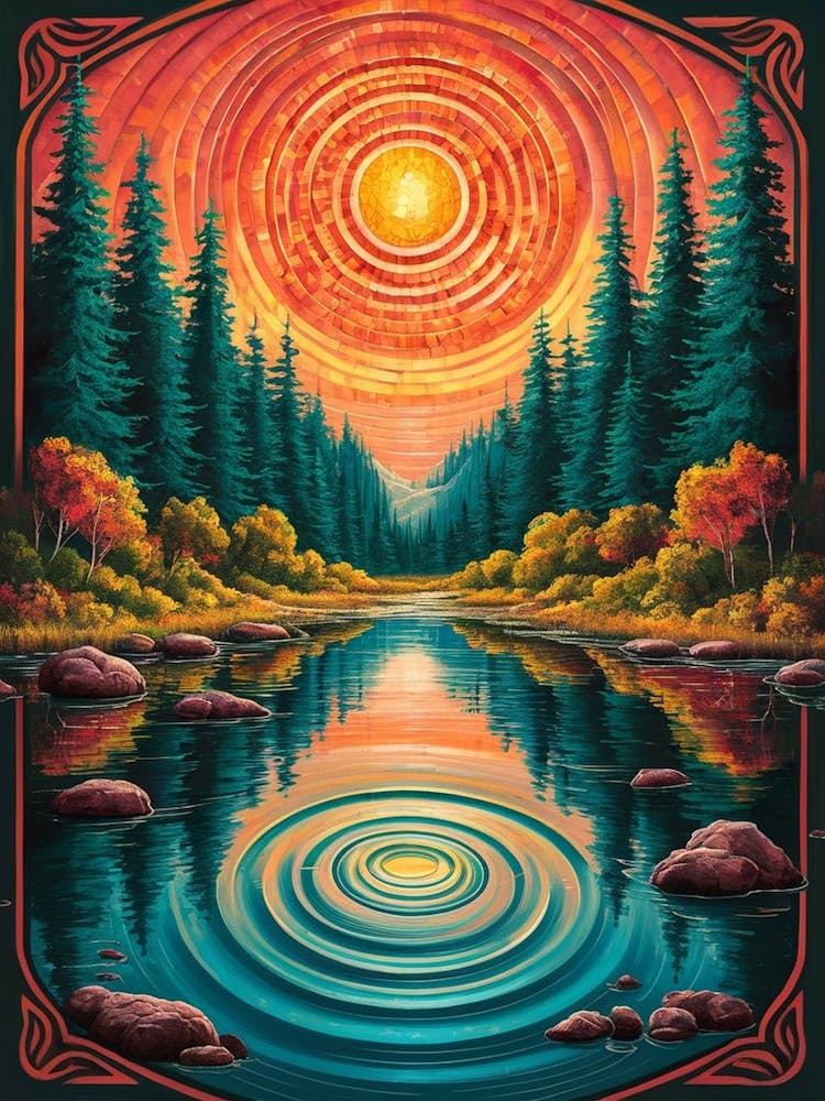 Sunrise Over The River 2