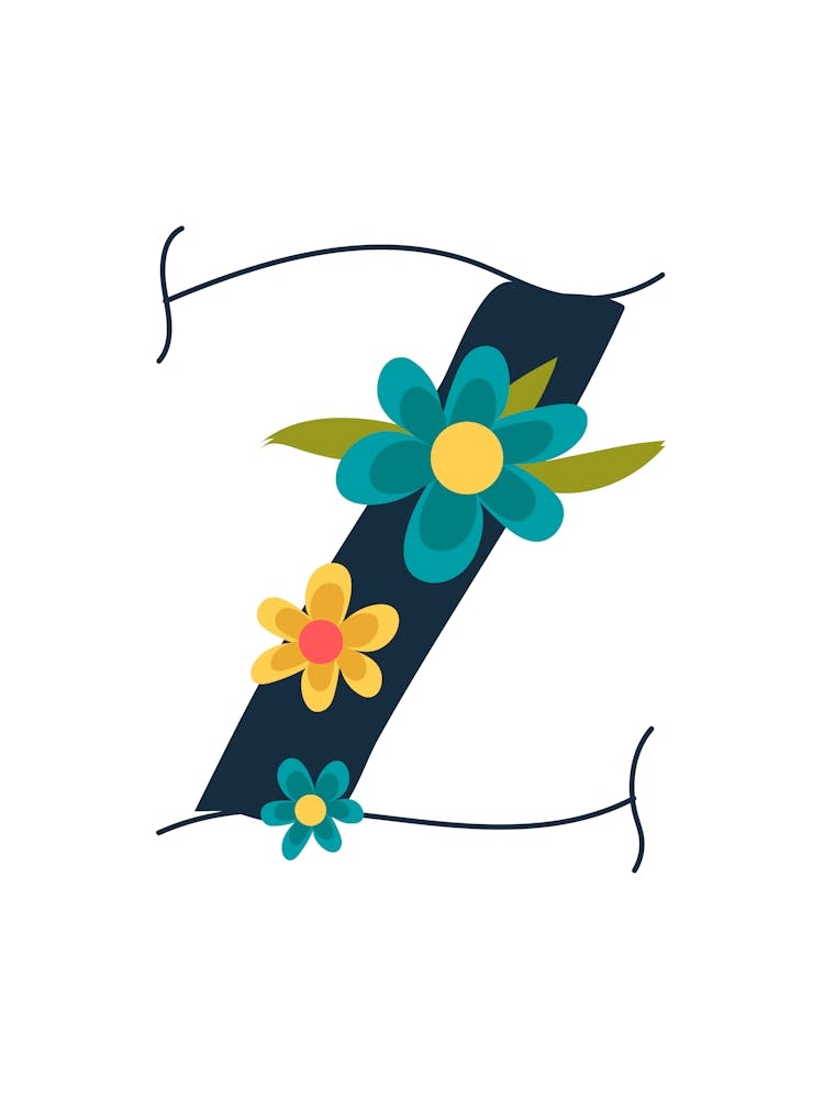Living Room Floral Letters 26
