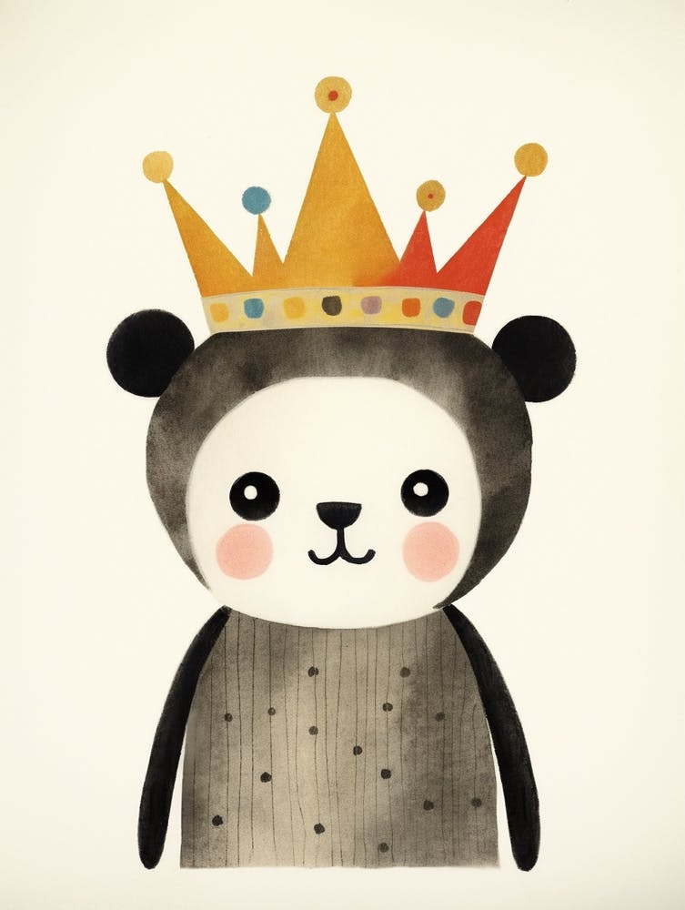 Little Panda 5 Wearing A Crown