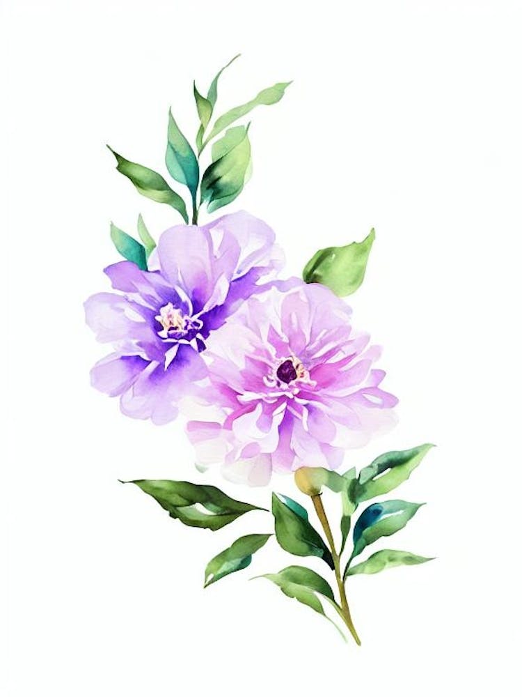 Flieder 3 Aquarellblume