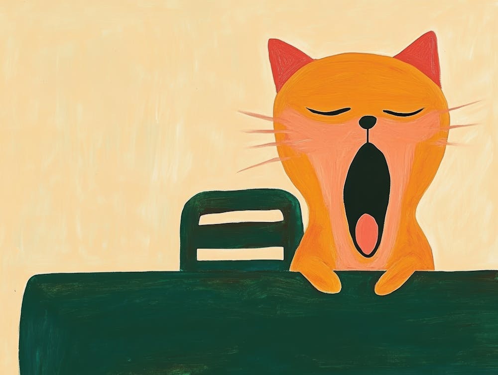 Yawning Cat 1