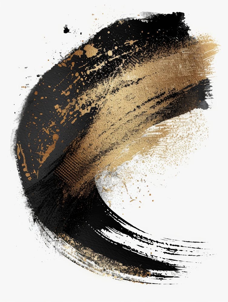 Black And Gold Brush Strokes 31
