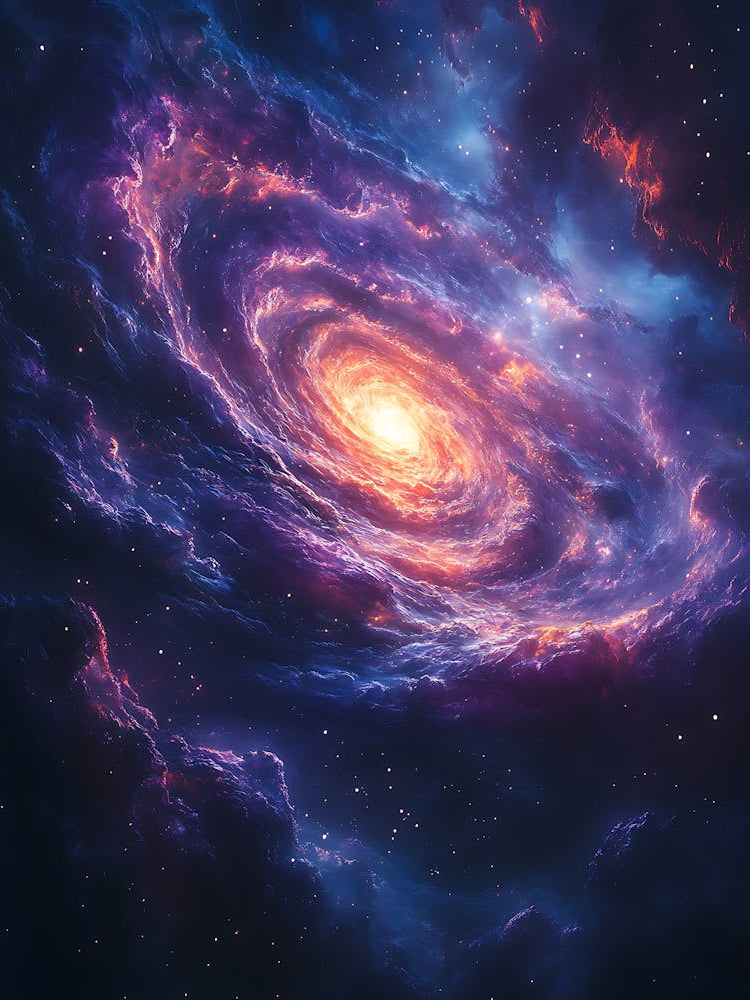 Galaxy Spiral In Space