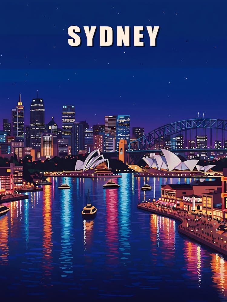 Sydney Vintage Travel Poster 38