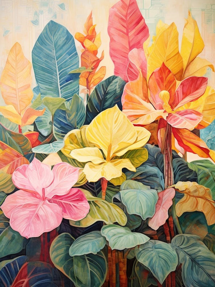 Tropical Plant Painting Fiddle Leaf Fig 3