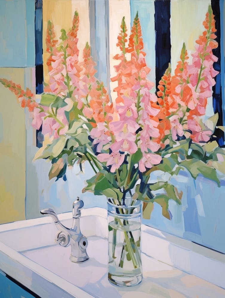 A Vase With Foxglove, Flower Bouquet 1