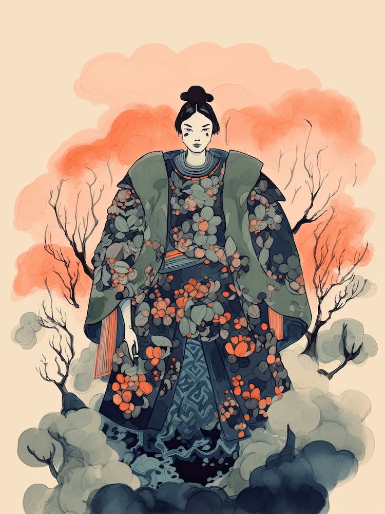 Female Samurai Onna Musha Illustration 14