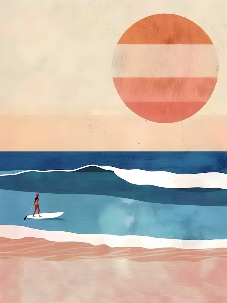 Surfer On The Beach 4