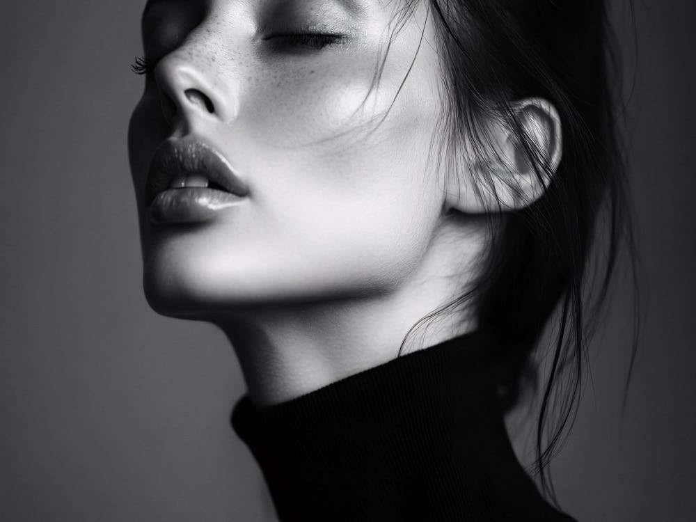 Black And White Portrait Of A Woman 13