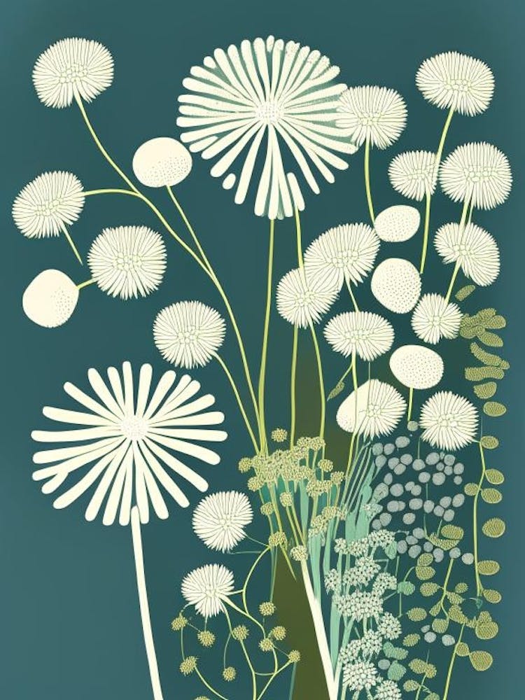 Queen Anne's Lace Wildflower Modern Muted Colours 2
