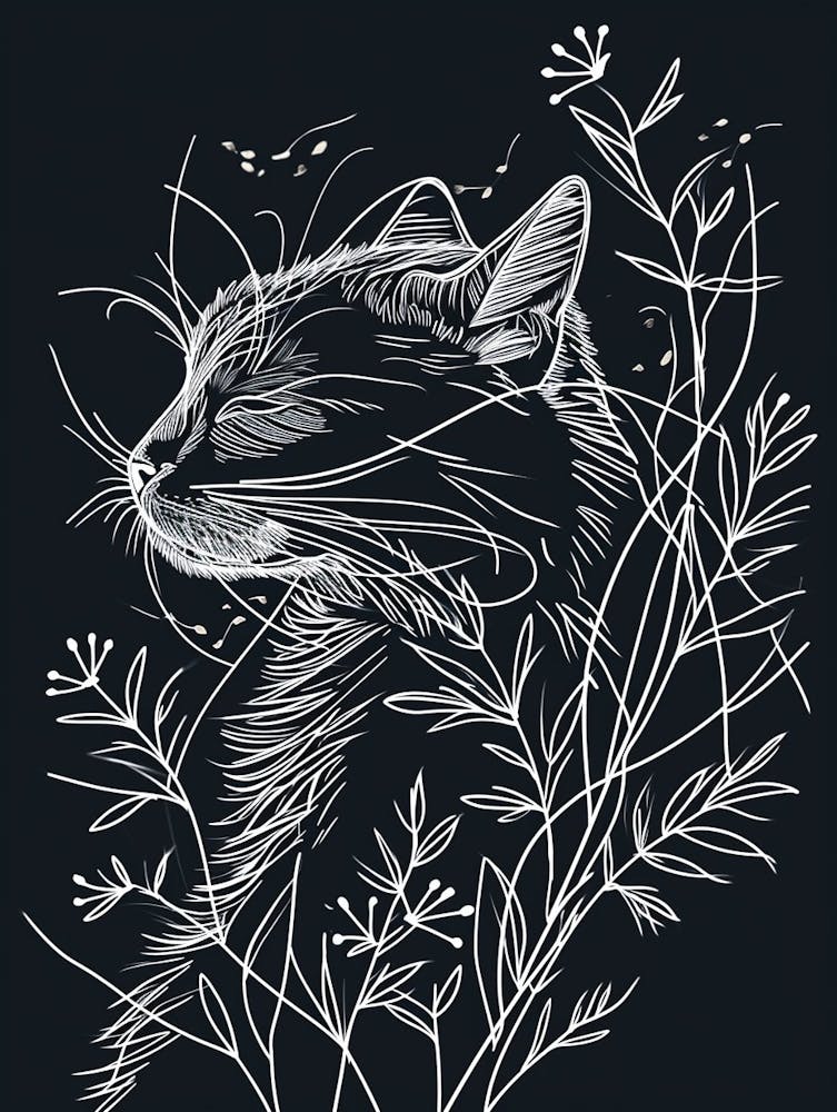 Himalayan Cat Minimalist Illustration 2