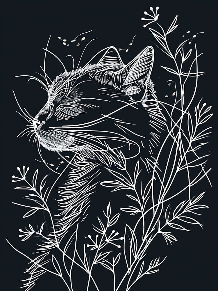 Himalayan Cat Minimalist Illustration 2