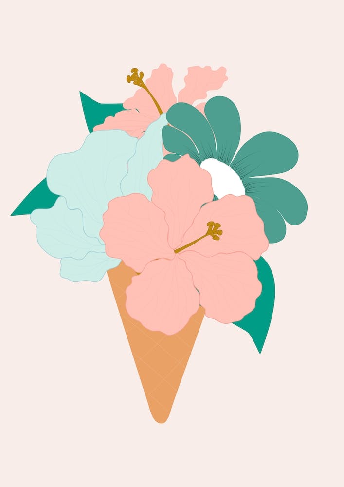 Beautiful Ice Cream Flower