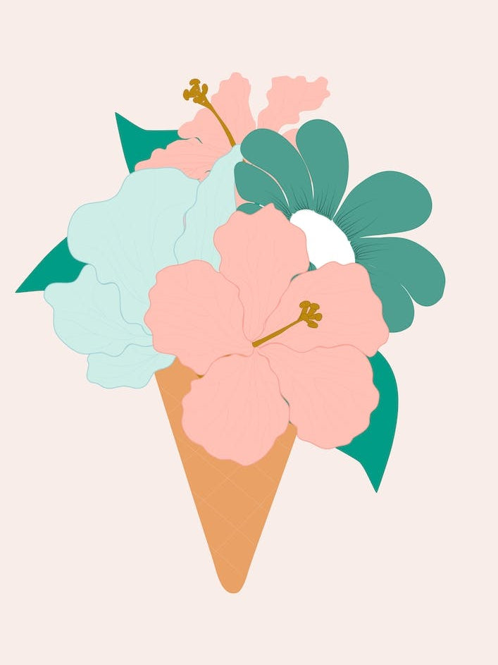 Beautiful Ice Cream Flower