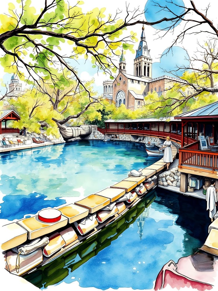 Watercolor Of A River