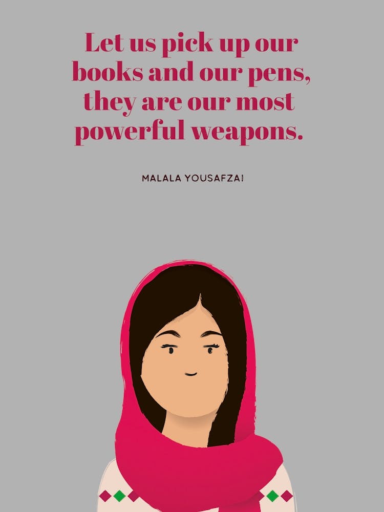 Inspirational people print – Malala Yousafzai