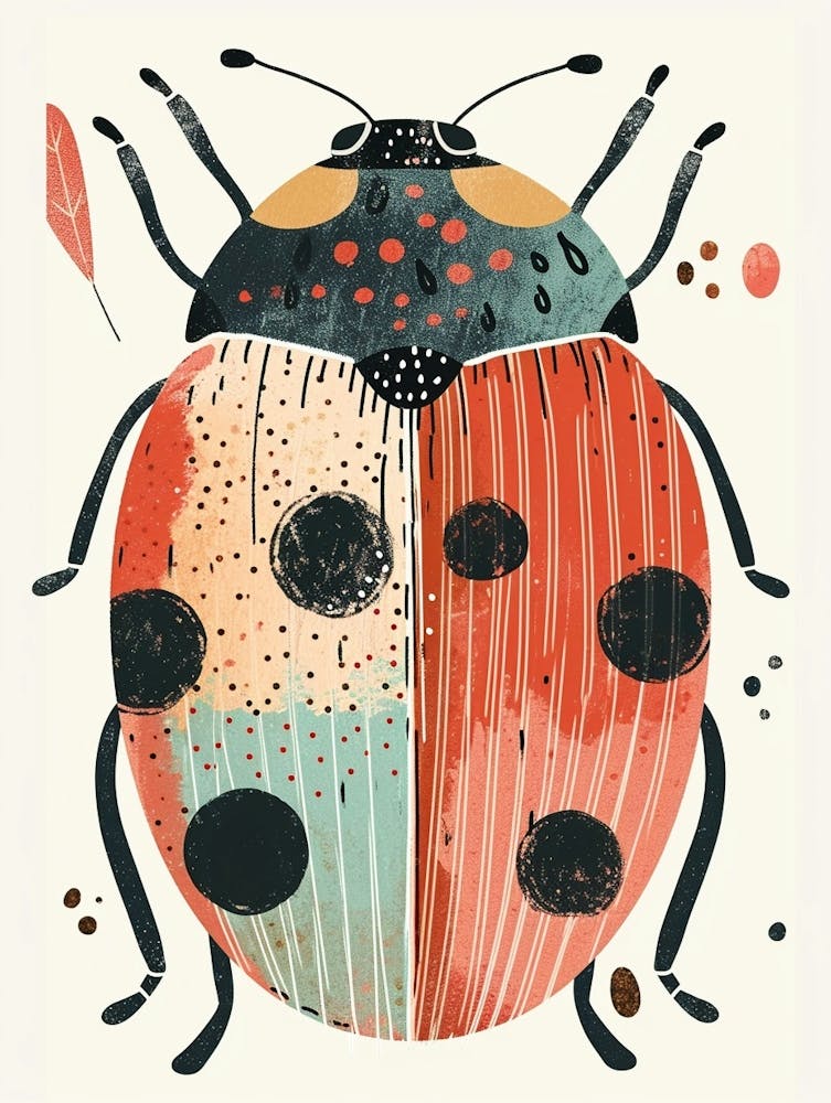 Colourful Insect Illustration Ladybug 24