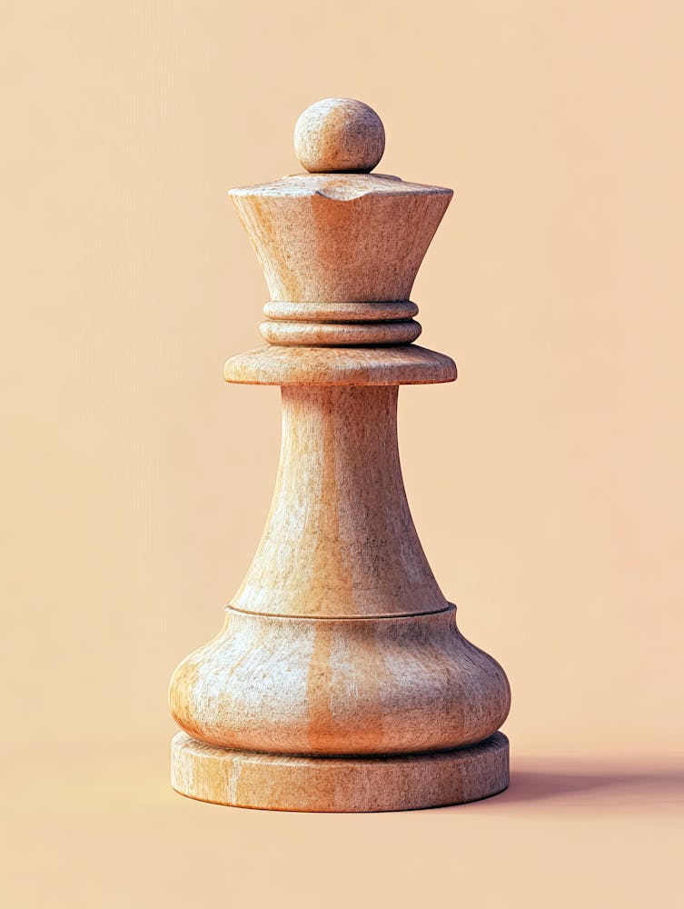 Chess Piece On A Beige Background
