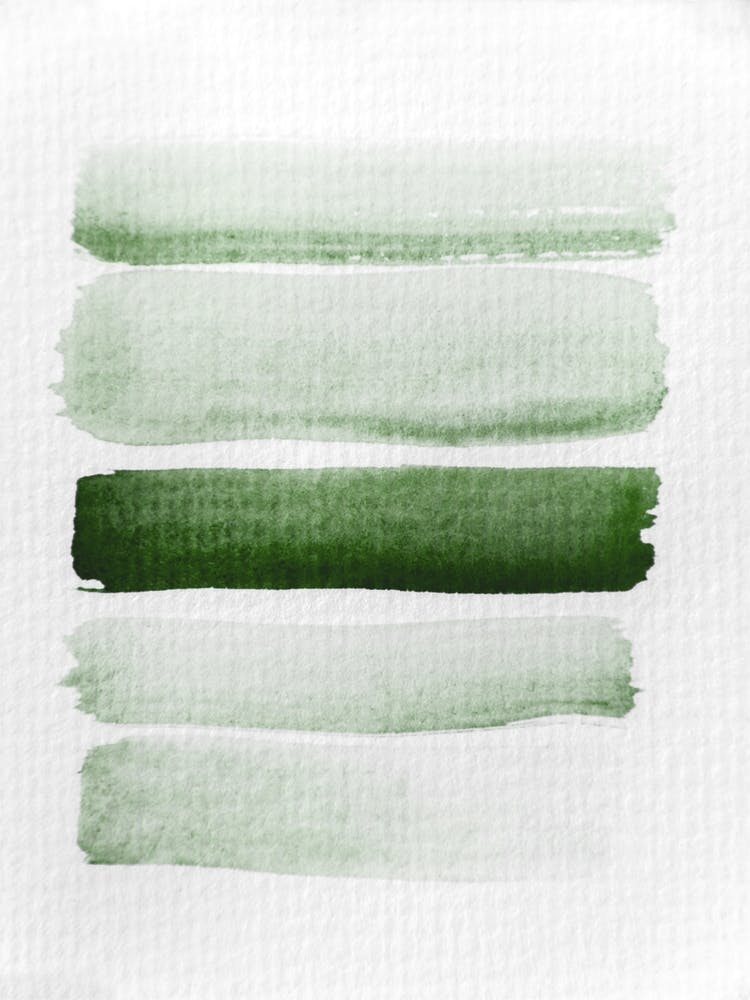 Aquarelle Meets Pencil Forest Green Stripes