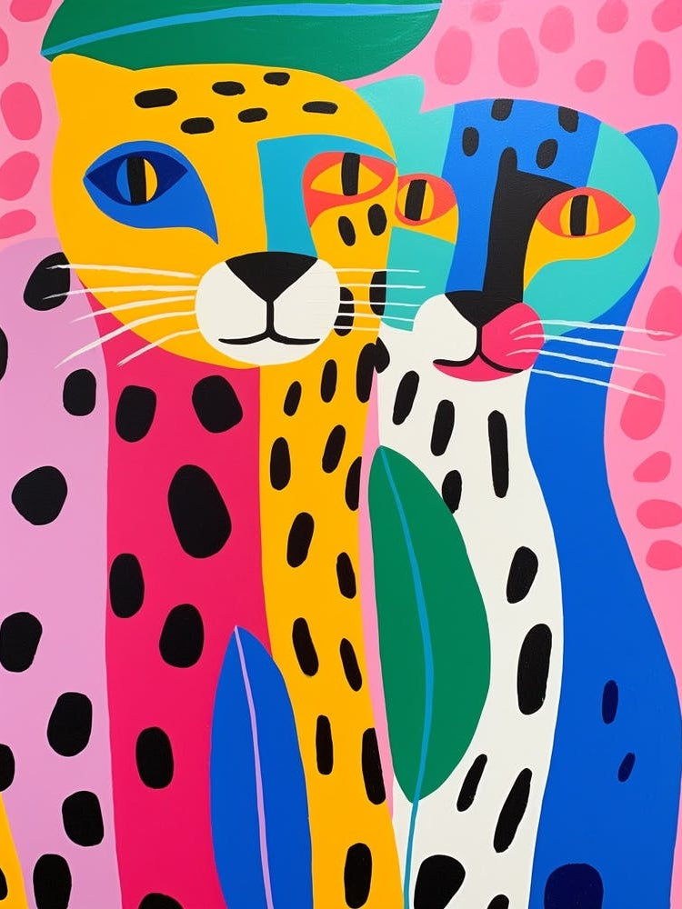 Colourful Kids Animal Art Jaguar 5