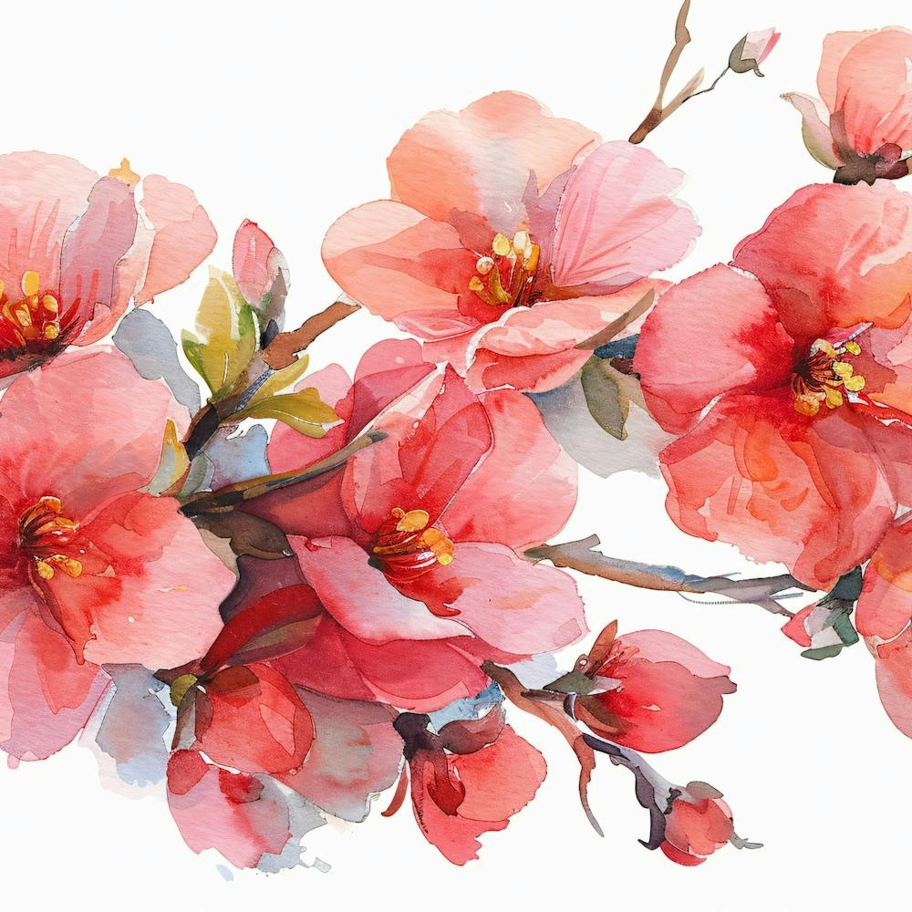 Watercolor Cherry Blossoms 3