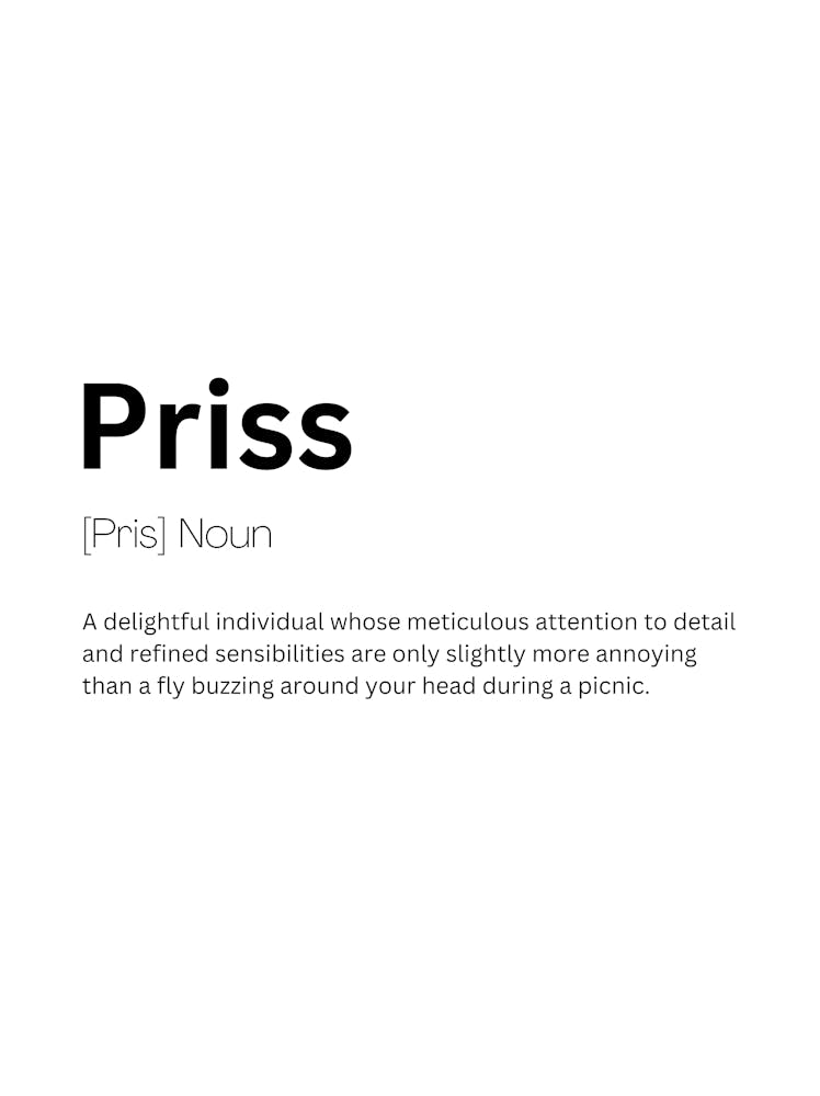 Priss Definition Meaning 1