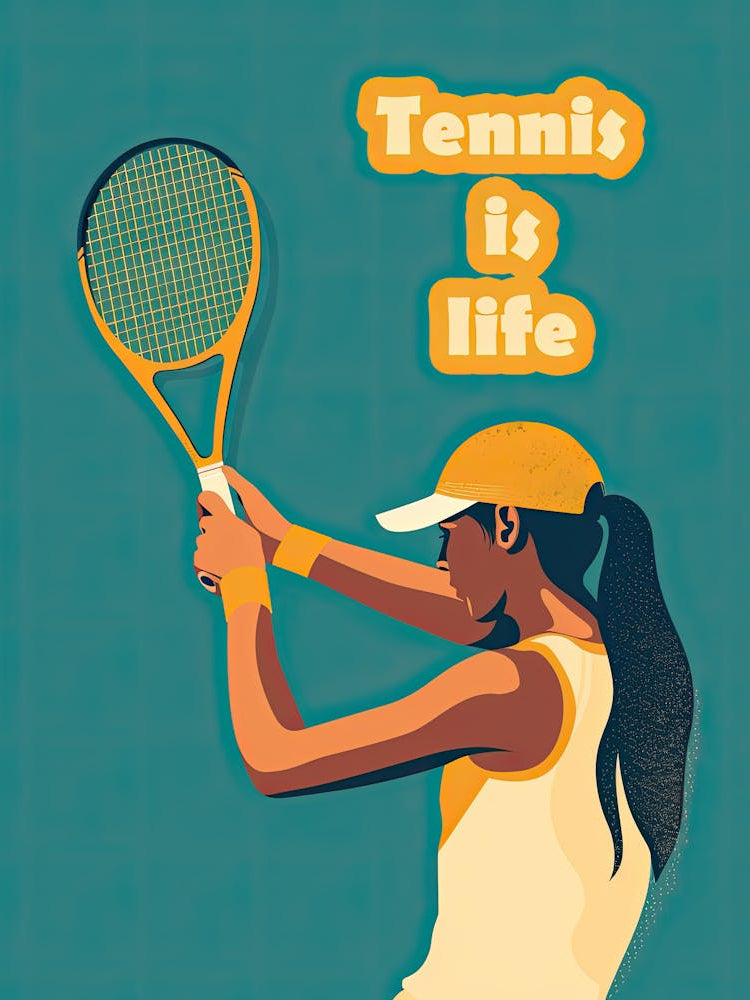 Tennis Is Life, Tennis Poster