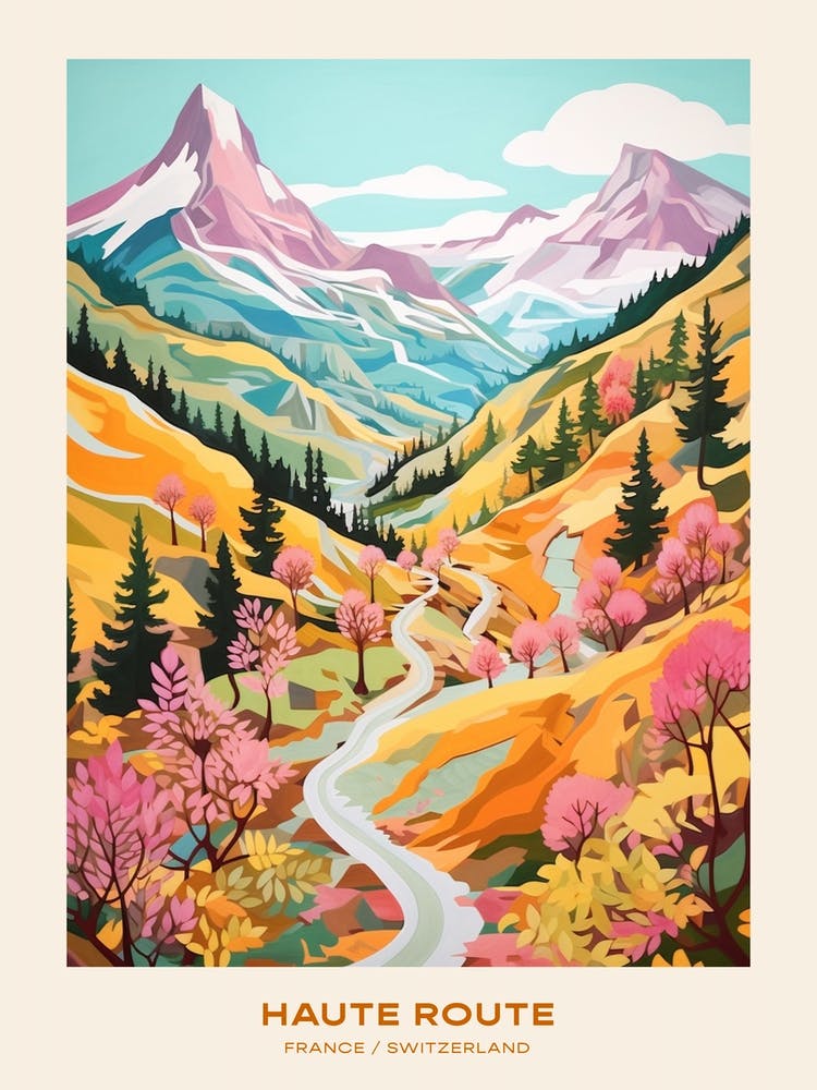 Haute Route France Switzerland 3 Hike Poster