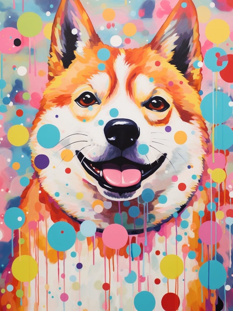 Shiba Inu Pop Art Paint