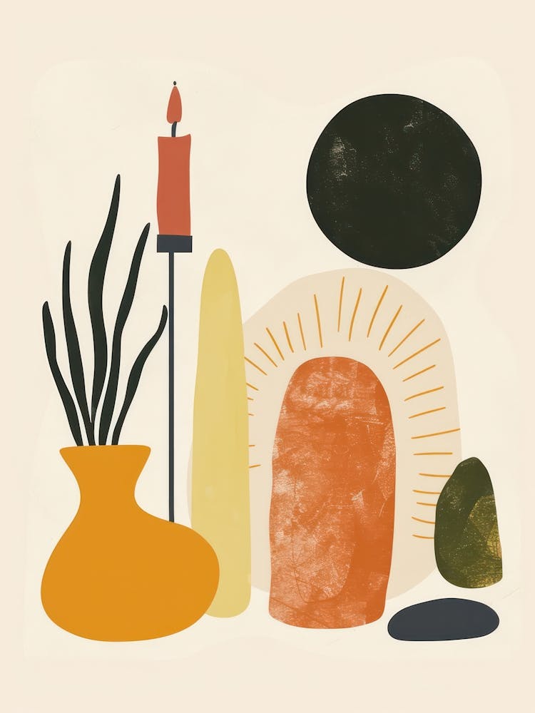 Abstrakte Objekte Flache Illustration 1