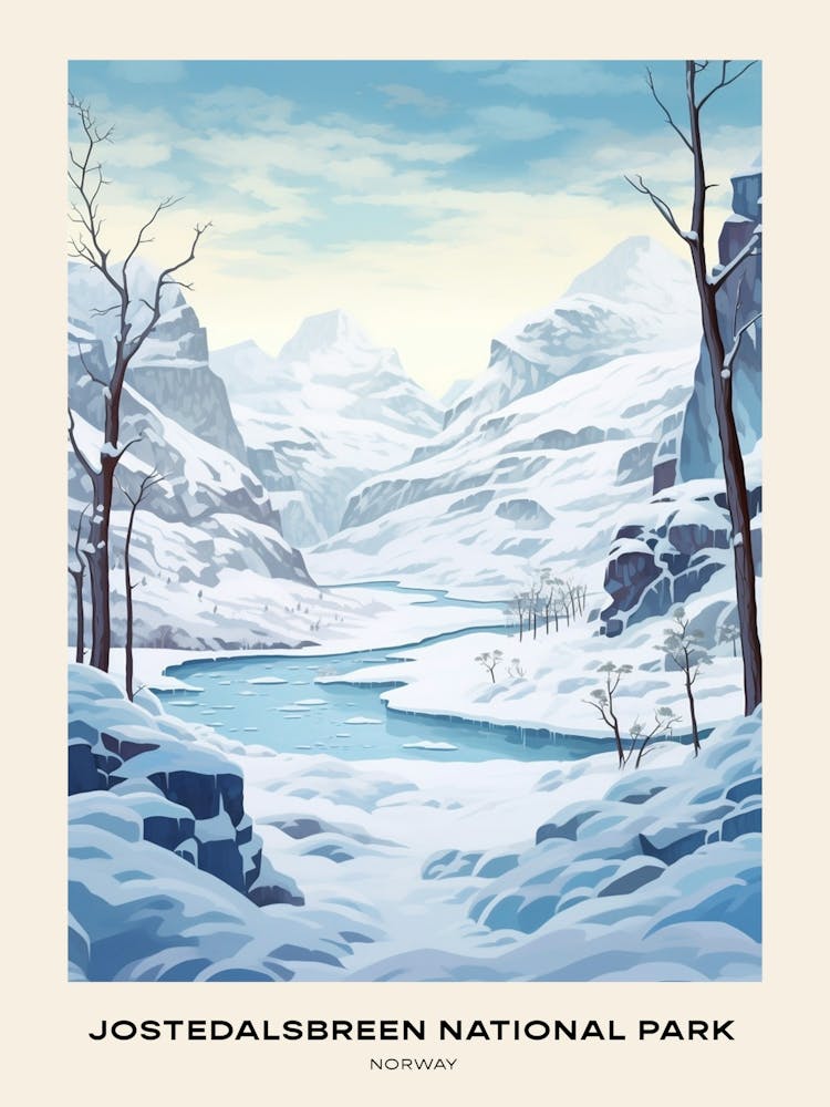 Jostedalsbreen National Park Norway 4 Poster