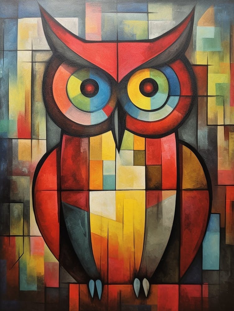 Owl Abstract Pop Art 6