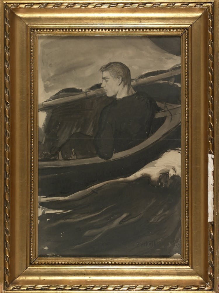 Hemåt I Höstregn, 1896, von Magnus Enckell