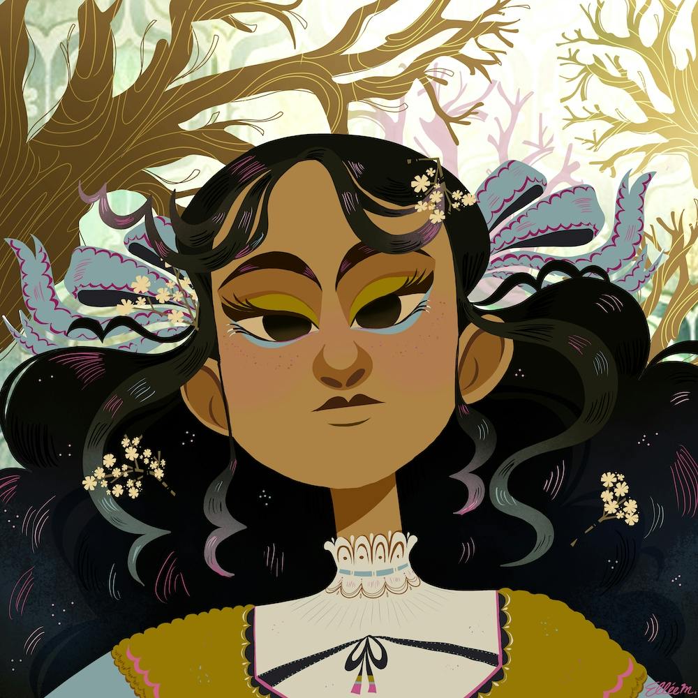 Autumn Girl Square