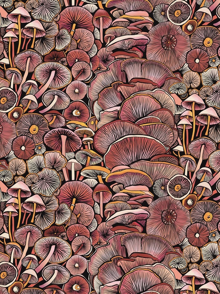 Pink Mushrooms