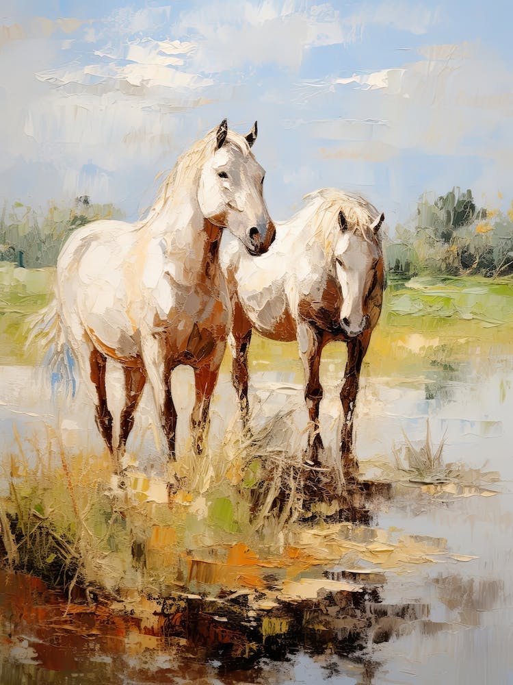 Horses Painting In Corsica, France 3
