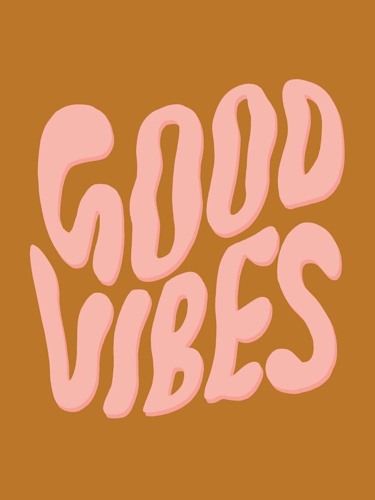 Retro Good Vibes Ocre chaud