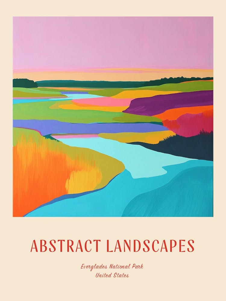 Colourful Abstract Everglades National Park Usa 7 Poster