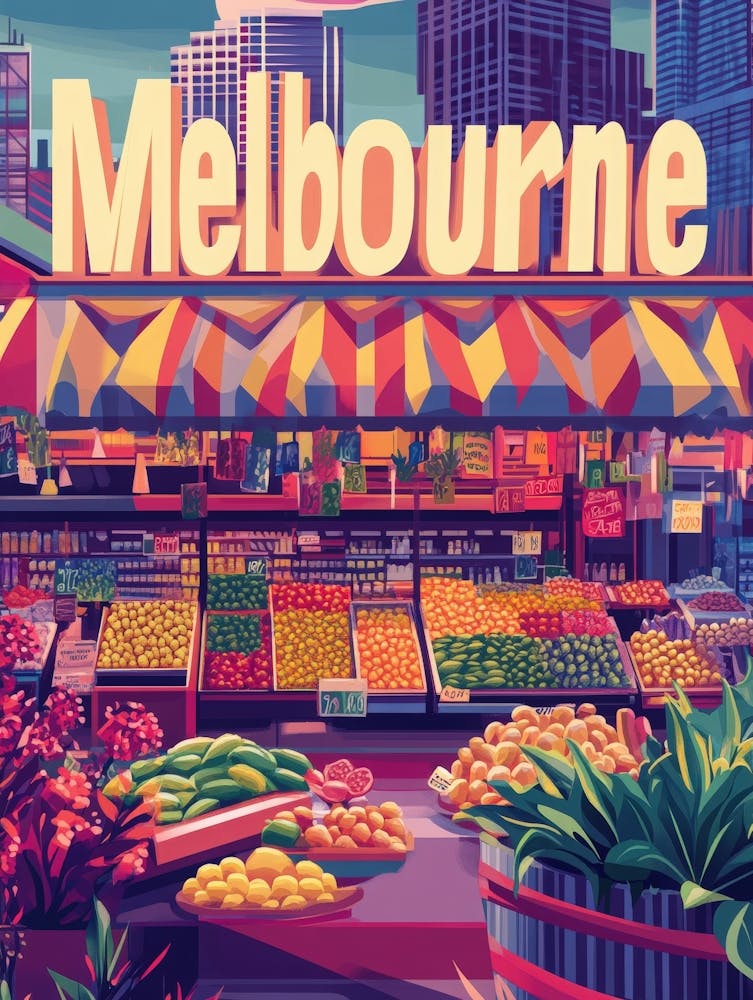 Aihrgdesign A 1970s Inspired Travel Poster For Melbourne 2