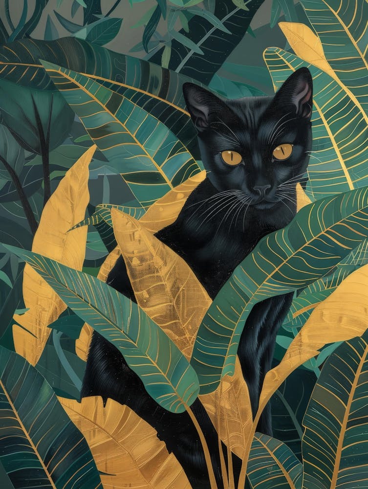 Black Cat In The Jungle 5