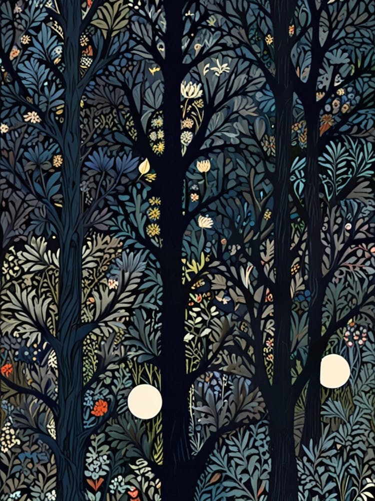 WILLIAM MORRIS Forest At Night 1