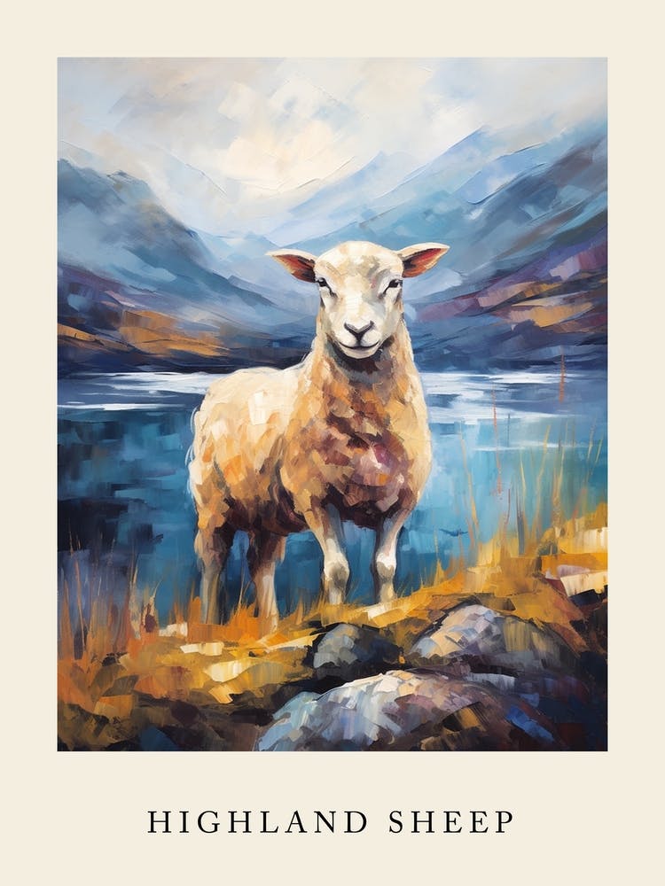 Highland Sheep Painting